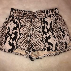Lavendar brown snake skin shorts